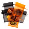 Halloween tašky / z organzy 12 x 15 cm - mix vzorů a barev Vícebarevné sáčky