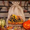 Halloween tašky 1 / z juty, 30 x 40 cm - přirozené Velké pytle 30x40 cm