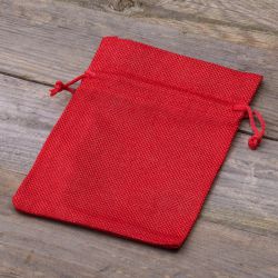 Jutové sáčky 9 x 12 cm - červený Vánoční taška
