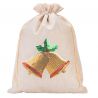 Jutové sáčky 30 x 40 cm - Vánoce - zvon Vánoční taška