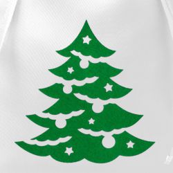 Saténové sáčky 26 x 35 cm - Vánoční strom Saténové sáčky