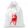 Saténové sáčky 26 x 35 cm - Vánoce - Jelen Vánoční taška