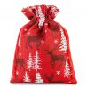Jutové sáčky 18 x 24 cm -  červený / sob Vánoční taška
