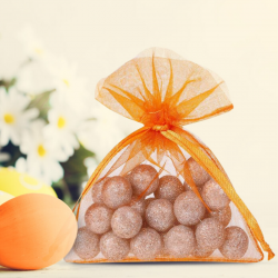 Organza tašky 18 x 24 cm - oranžové Sáčky na ovoce