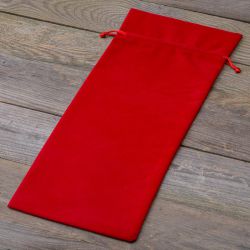Sametové sáčky 11 x 20 cm - červený Dekorace stolu