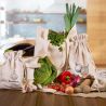 Pytle z imitovaného lnu na zeleninu (3 ks) a bavlněné tašky na nákupy (2 ks) (DE) Nákupní tašky s uchy