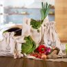 Pytle z imitovaného lnu na zeleninu (3 ks) a bavlněné tašky na nákupy (2 ks) (PL) Nákupní tašky s uchy