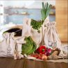 Pytle z imitovaného lnu na zeleninu (3 ks) a bavlněné tašky na nákupy (2 ks) (EN) Nákupní tašky s uchy