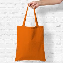 Bavlněná taška 38 x 42 cm s dlouhými uchy - oranžová Halloween