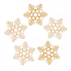 Dekorativní hvězdičky 5,5 x 5,5 cm - přirozený Vánoce