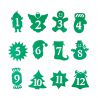 Samolepicí čísla 1-24 - zelená MIX Reklamní předměty