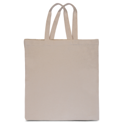 Bavlněná taška 38 x 42 cm s krátkými uchy –  přírodní Bavlněné sáčky