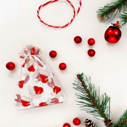 Organza tašky 8 x 10 cm - Vánoce Vánoční taška