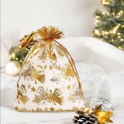 Organza tašky 18 x 24 cm - Vánoce / 3 Příležitostné sáčky