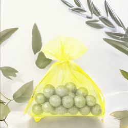 Organza tašky 8 x 10 cm - žluté Svatební sáčky