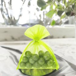 Organza tašky 10 x 13 cm - neonově zelené Malé sáčky 10x13 cm