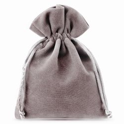 Sametové sáčky 8 x 10 cm - stříbrné Vánoční taška