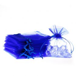 Organza tašky 8 x 10 cm - modré Velikonoce
