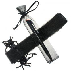 Organza tašky 3,5 x 19 cm - černé Malé sáčky 3,5x19cm