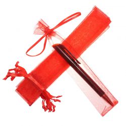 Organza tašky 3,5 x 19 cm - červené Malé sáčky 3,5x19cm