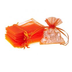 Organza tašky 11 x 14 cm - oranžové Organza sáčky
