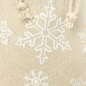 Pytlíky z imitovaného lnu s potiskem 18 x 24 cm - přirozené / sníh Sáčky s potiskem