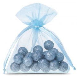 Organza tašky 8 x 10 cm - blankytné Modré sáčky