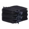 Organza tašky 8 x 10 cm - černé Organza sáčky