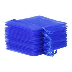 Organza tašky 8 x 10 cm - modré Malé sáčky 8x10 cm