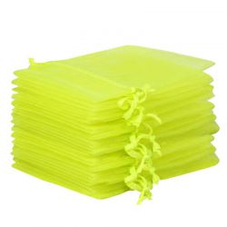 Organza tašky 8 x 10 cm - neonově zelené Malé sáčky 8x10 cm
