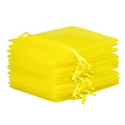 Organza tašky 9 x 12 cm - žluté Levandule a vonný květ