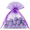 Organza tašky 10 x 13 cm - tmavě fialové Tmavě fialové sáčky