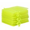 Organza tašky 11 x 14 cm - neonově zelené Zelené sáčky