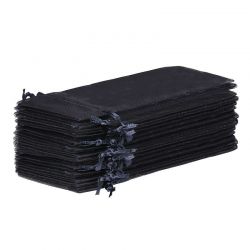 Organza tašky 16 x 37 cm - černé Halloween
