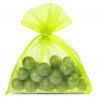 Organza tašky 9 x 12 cm - neonově zelené Zelené sáčky