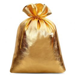 Metalické tašky 26 x 35 cm - zlaté Lněné pytle