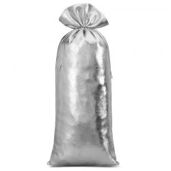 Metalické tašky 16 x 37 cm - stříbrné Lněné pytle
