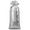 Metalické tašky 16 x 37 cm - stříbrné Lněné pytle