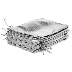 Metalické tašky 10 x 13 cm - stříbrné První svaté přijímání