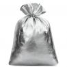 Metalické tašky 18 x 24 cm - stříbrné Lněné pytle