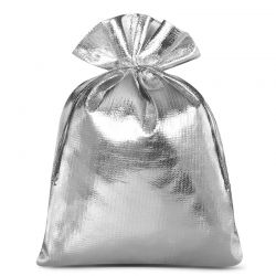 Metalické tašky 13 x 18 cm - stříbrné Lněné pytle