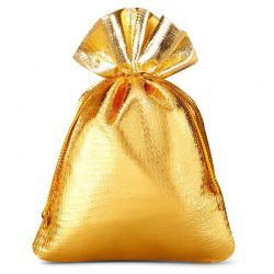 Metalické tašky 8 x 10 cm - zlaté Lněné pytle