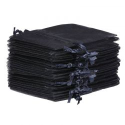 Organza tašky 30 x 40 cm - černé Černé sáčky