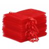 Organza tašky 15 x 20 cm - červené Příležitostné sáčky