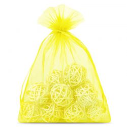 Organza tašky 15 x 20 cm - žluté Žluté sáčky