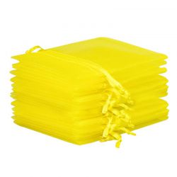 Organza tašky 15 x 20 cm - žluté Valentýn