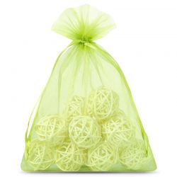 Organza tašky 13 x 18 cm - zelené Zelené sáčky