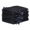 Organza tašky 13 x 18 cm - černé Černé sáčky