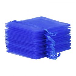 Organza tašky 13 x 18 cm - modré Organza sáčky