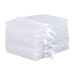 Organza tašky 12 x 15 cm - bíle Malé sáčky